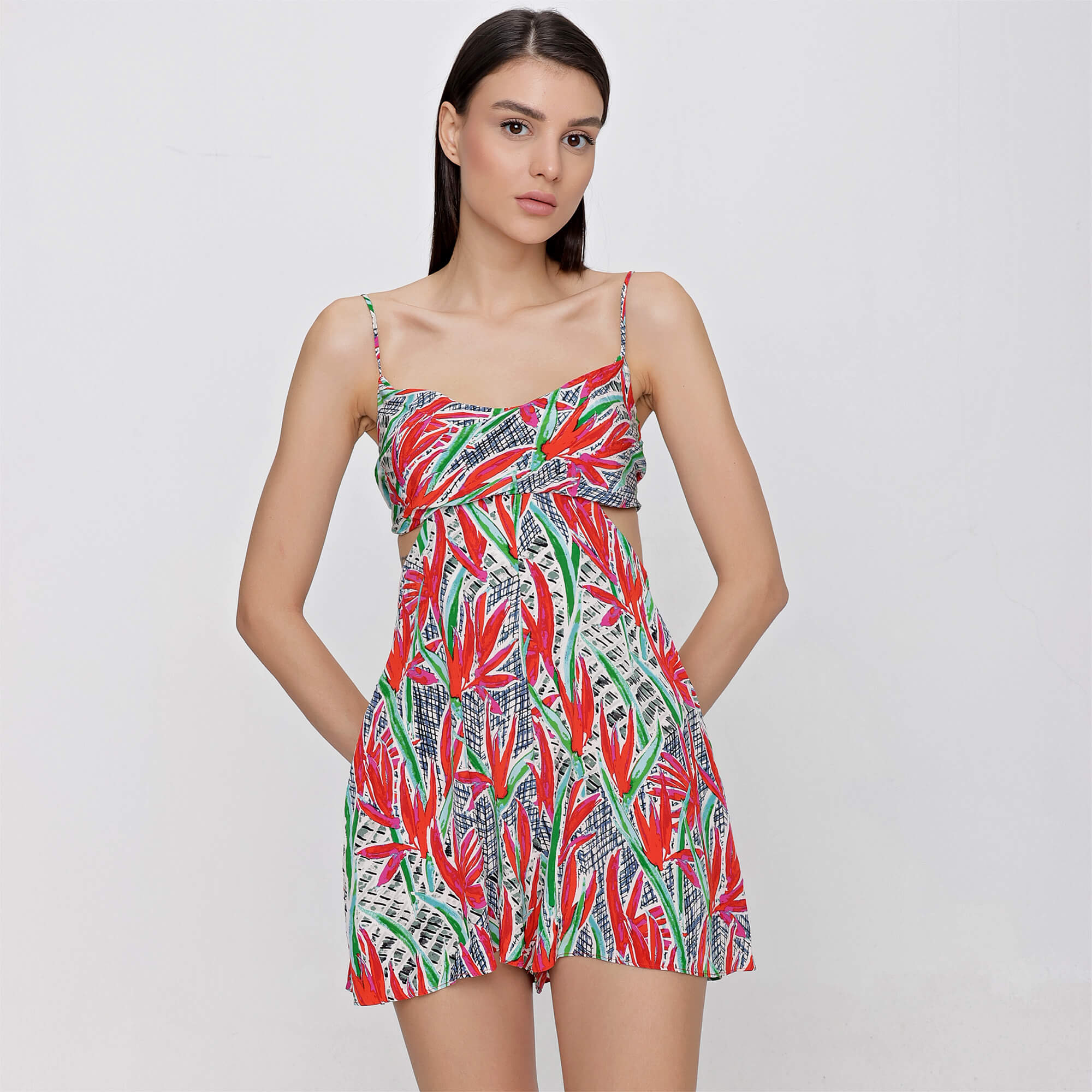 Kenzo - Multicolor Floral Mini Jumpsuit